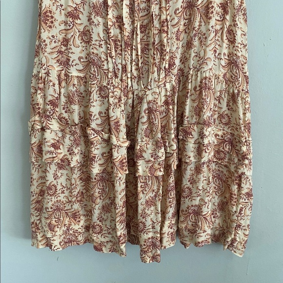 Free People Intimately Cream and Red Floral Tank tunic / dress Size Medium - Picture 4 of 6